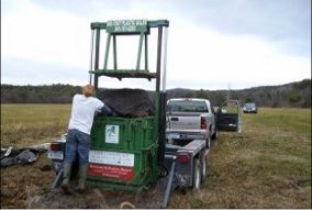 Loading a plastics baler